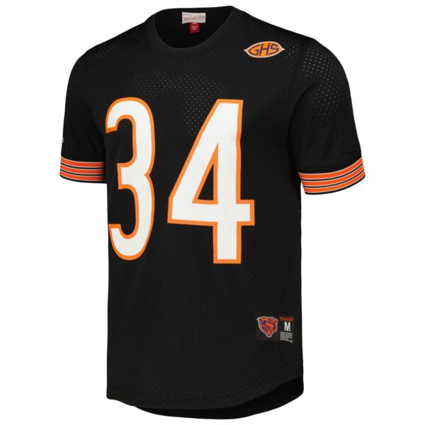 Men's Mitchell & Ness Walter Payton Black Chicago Bears Retired Player Name & Number Mesh Top - Image 2