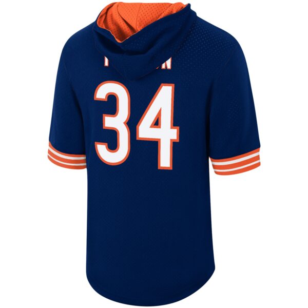 Men's Mitchell & Ness Walter Payton Navy Chicago Bears Retired Player Mesh Name & Number Hoodie T-Shirt - Image 3