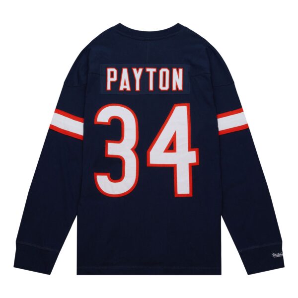 Men's Mitchell & Ness Walter Payton Navy Chicago Bears Throwback Retired Player Name & Number Long Sleeve Top - Image 3