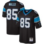 Men's Mitchell & Ness Wesley Walls Black Carolina Panthers 1996 Legacy Replica Jersey