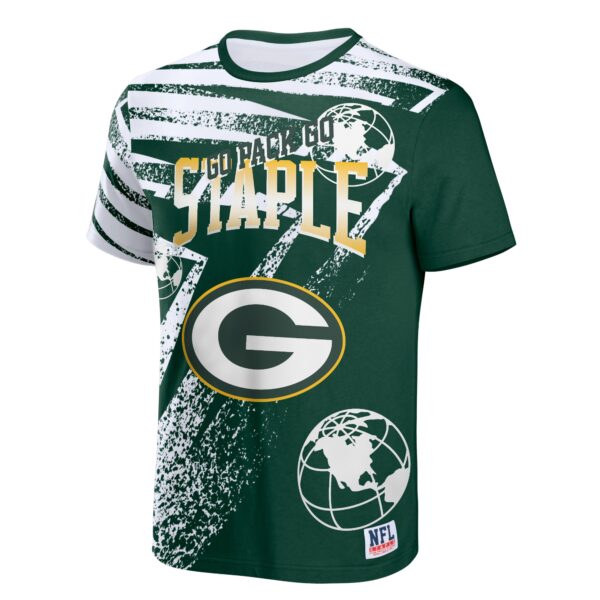 Men's NFL x Staple Hunter Green Green Bay Packers All Over Print T-Shirt - Image 2
