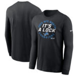 Men's Nike Black Detroit Lions 2023 NFC North Division Champions Locker Room Trophy Collection Long Sleeve T-Shirt