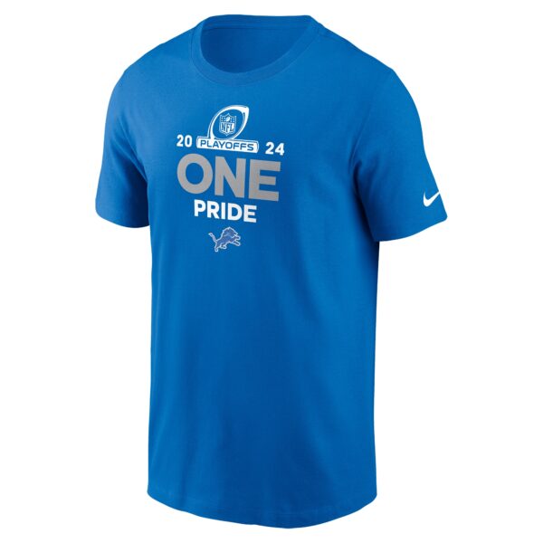 Men's Nike Blue Detroit Lions 2024 NFL Playoffs T-Shirt - Image 2