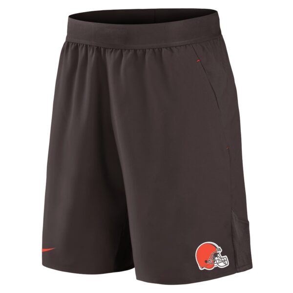 Men's Nike Brown Cleveland Browns Stretch Woven Shorts - Image 2