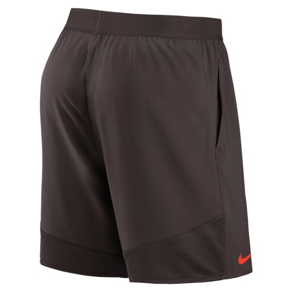 Men's Nike Brown Cleveland Browns Stretch Woven Shorts - Image 3