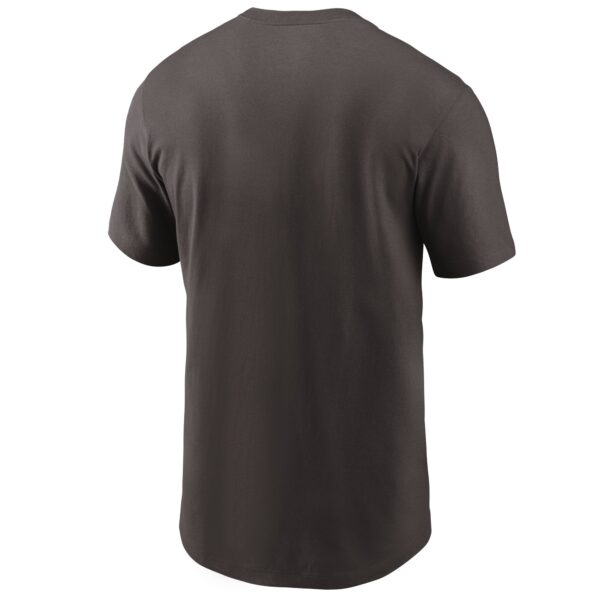 Men's Nike Brown Cleveland Browns Team Wordmark T-Shirt - Image 3