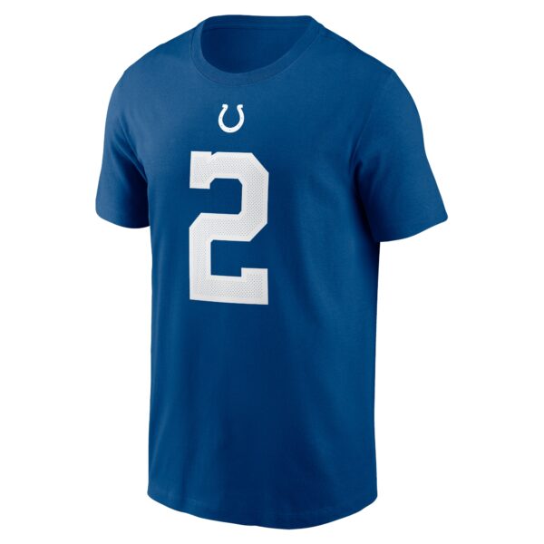Men's Nike Carson Wentz Royal Indianapolis Colts Name & Number T-Shirt - Image 2