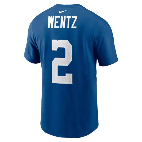 Men's Nike Carson Wentz Royal Indianapolis Colts Name & Number T-Shirt - Image 3