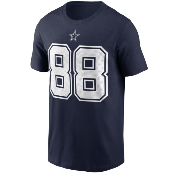 Men's Nike CeeDee Lamb Navy Dallas Cowboys Name & Number T-Shirt - Image 2