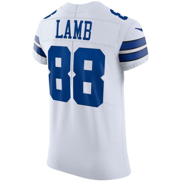 Men's Nike CeeDee Lamb White Dallas Cowboys Vapor Elite Jersey - Image 3
