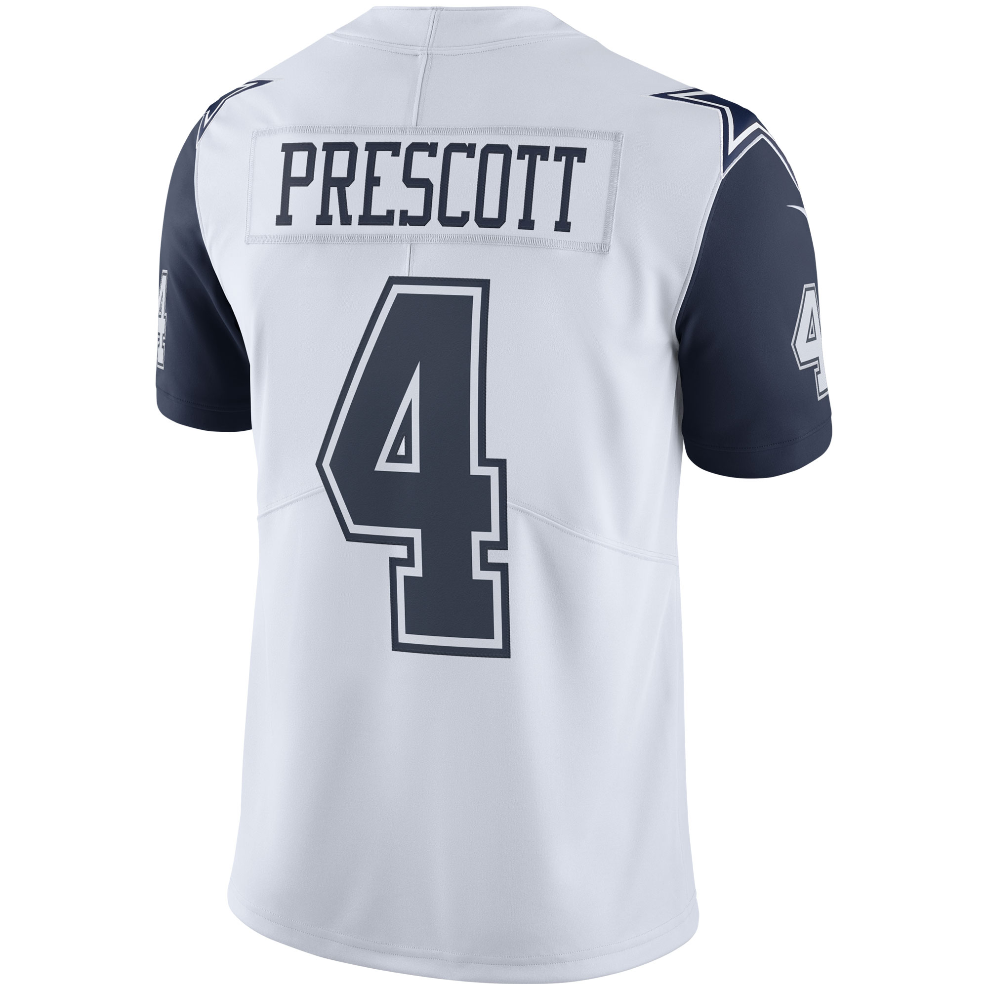 Men's Nike Dak Prescott Dallas Cowboys White Color Rush Vapor Limited Jersey - Image 3