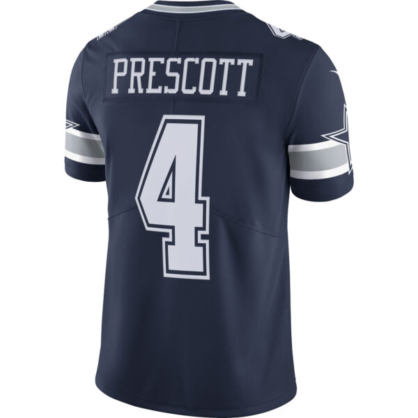 Men's Nike Dak Prescott Navy Dallas Cowboys Vapor Limited Player Jersey - Image 3