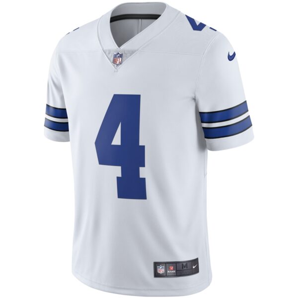 Men's Nike Dak Prescott White Dallas Cowboys Vapor Limited Player Jersey - Image 2