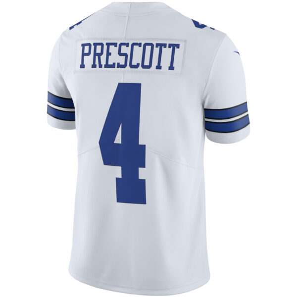 Men's Nike Dak Prescott White Dallas Cowboys Vapor Limited Player Jersey - Image 3