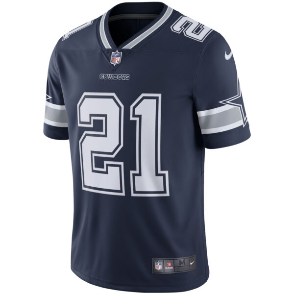 Men's Nike Ezekiel Elliott Navy Dallas Cowboys Vapor Limited Jersey - Image 2