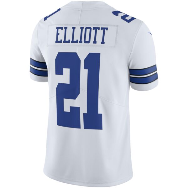 Men's Nike Ezekiel Elliott White Dallas Cowboys Vapor Limited Player Jersey - Image 3