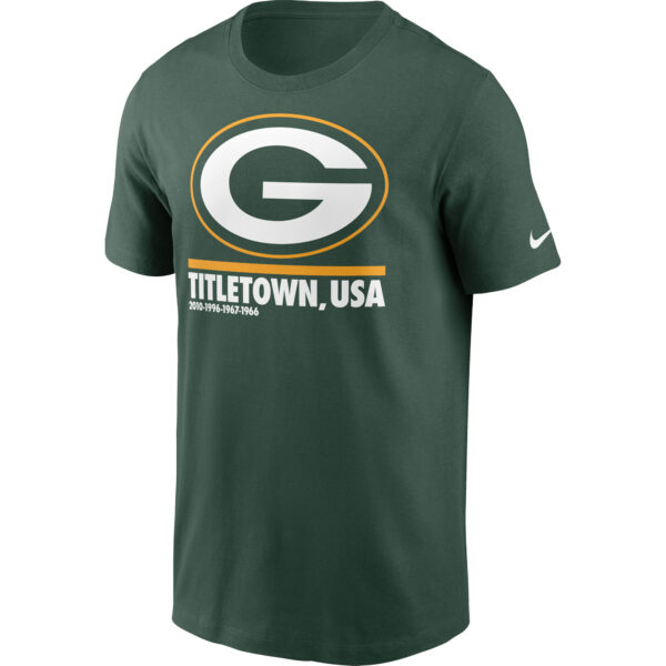 Men's Nike Green Green Bay Packers Hometown Collection Title Town T-Shirt - Image 2