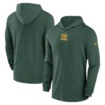 Men's Nike Green Green Bay Packers Sideline Performance Long Sleeve Hoodie T-Shirt