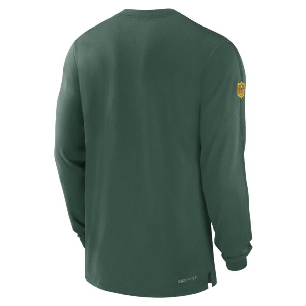 Men's Nike Green Green Bay Packers Sideline Player Performance Long Sleeve T-Shirt - Image 3