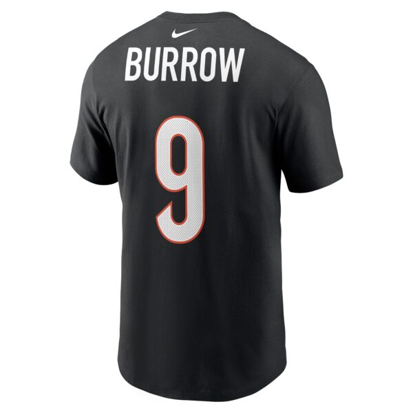 Men's Nike Joe Burrow Black Cincinnati Bengals Player Name & Number T-Shirt - Image 3