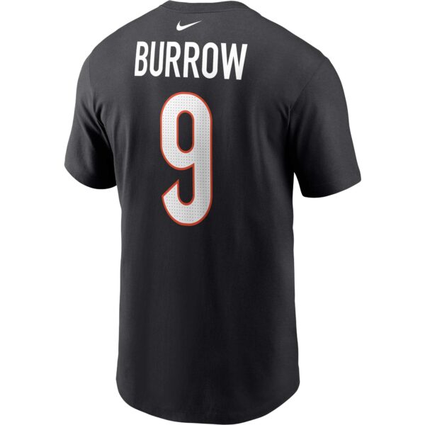 Men's Nike Joe Burrow Black Cincinnati Bengals Player Name & Number T-Shirt - Image 3