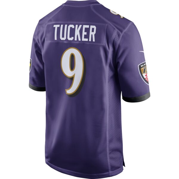 Men's Nike Justin Tucker Purple Baltimore Ravens Game Jersey - Image 3