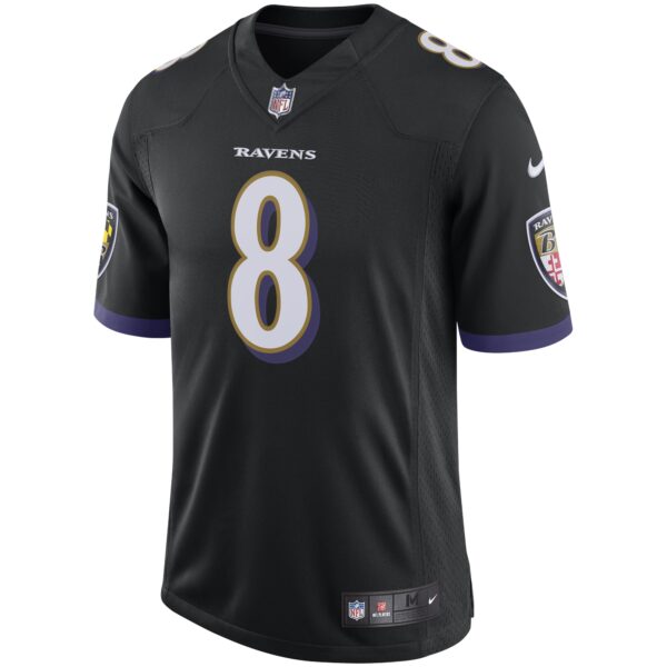Men's Nike Lamar Jackson Black Baltimore Ravens Speed Machine Limited Jersey - Image 2