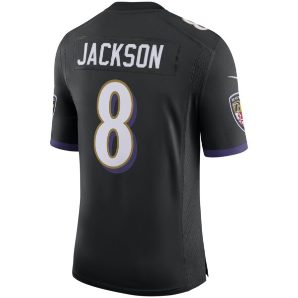 Men's Nike Lamar Jackson Black Baltimore Ravens Speed Machine Limited Jersey - Image 3