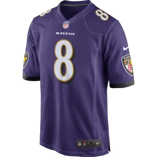 Men's Nike Lamar Jackson Purple Baltimore Ravens Game Jersey - Image 2