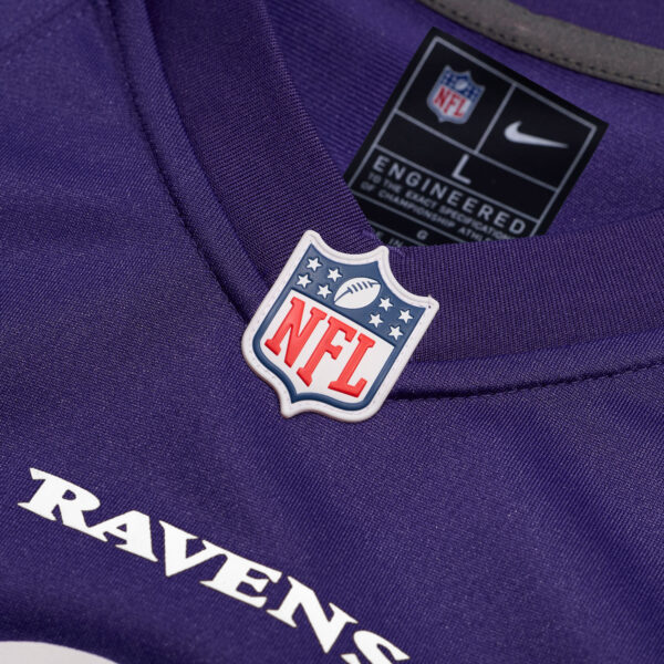 Men's Nike Lamar Jackson Purple Baltimore Ravens Game Jersey - Image 4