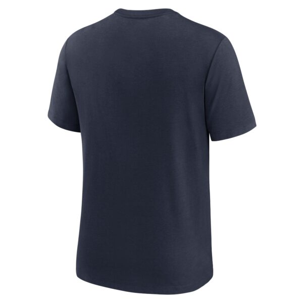Men's Nike Navy Chicago Bears Rewind Logo Tri-Blend T-Shirt - Image 3