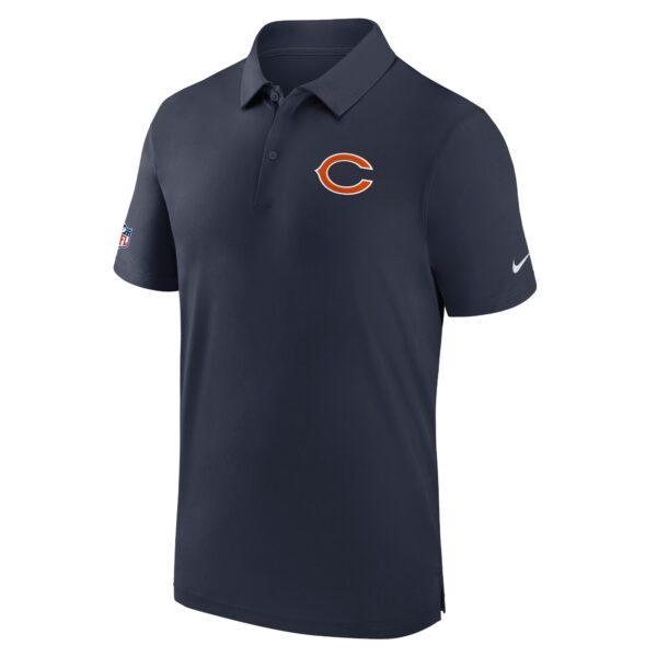 Men's Nike Navy Chicago Bears Sideline Coaches Performance Polo - Image 2