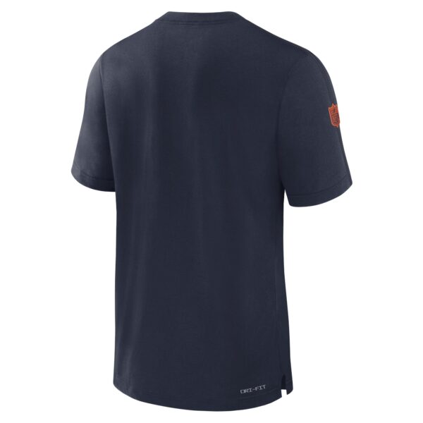 Men's Nike Navy Chicago Bears Sideline Player Performance T-Shirt - Image 3