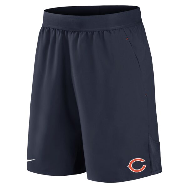 Men's Nike Navy Chicago Bears Stretch Woven Shorts - Image 2