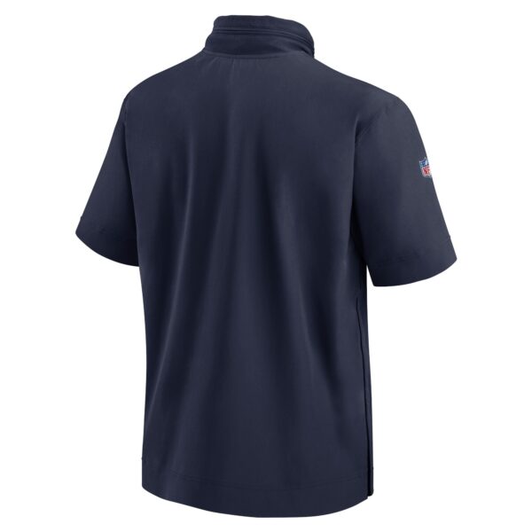 Men's Nike Navy Dallas Cowboys 2024 Sideline Coach Short Sleeve Half-Zip Hoodie Jacket - Image 3