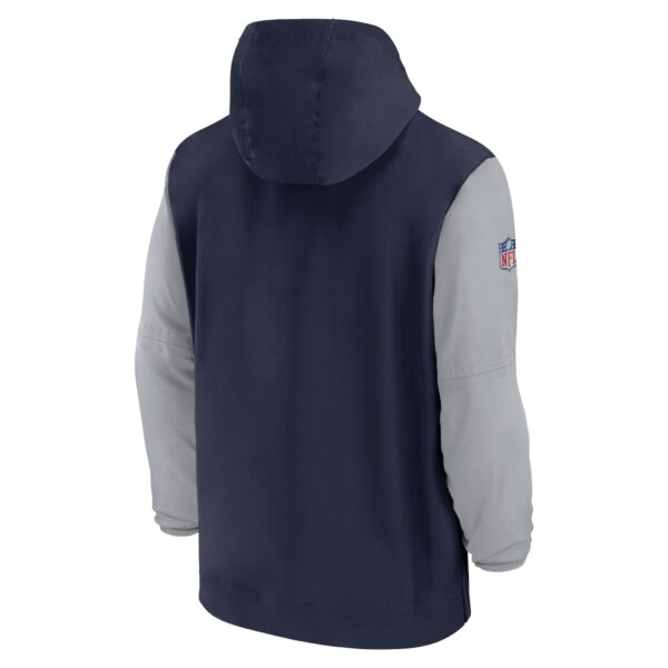 Men's Nike Navy Dallas Cowboys 2024 Sideline Pre-Game Half-Zip Jacket - Image 3