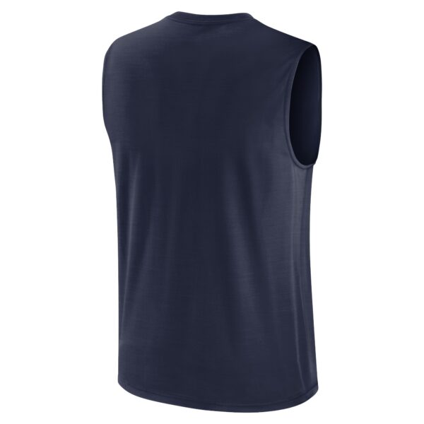 Men's Nike Navy Dallas Cowboys Large Logo Performance Muscle Tank Top - Image 3