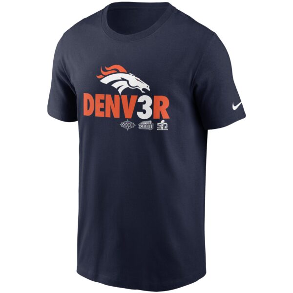 Men's Nike Navy Denver Broncos Hometown Collection Denv3r T-Shirt - Image 2