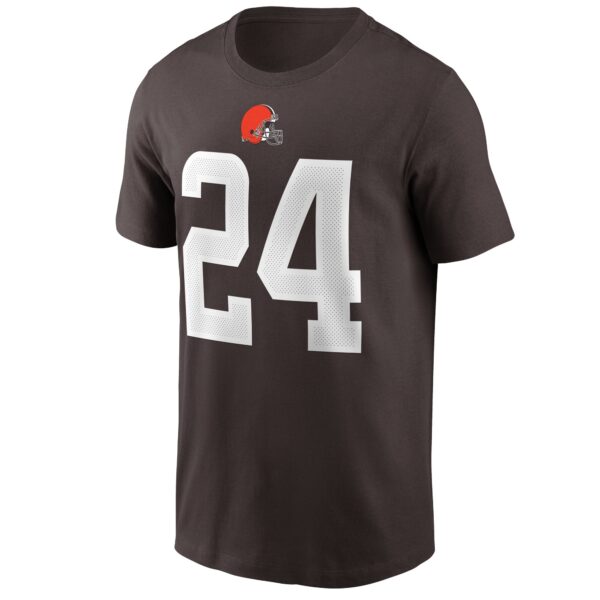 Men's Nike Nick Chubb Brown Cleveland Browns Name & Number T-Shirt - Image 2