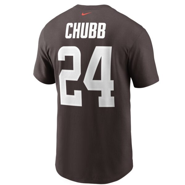 Men's Nike Nick Chubb Brown Cleveland Browns Name & Number T-Shirt - Image 3