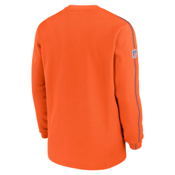 Men's Nike Orange Denver Broncos Alternate Logo Coach Long Sleeve Top - Image 3
