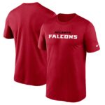 Men's Nike Red Atlanta Falcons Fan Gear Legend Wordmark Performance T-Shirt