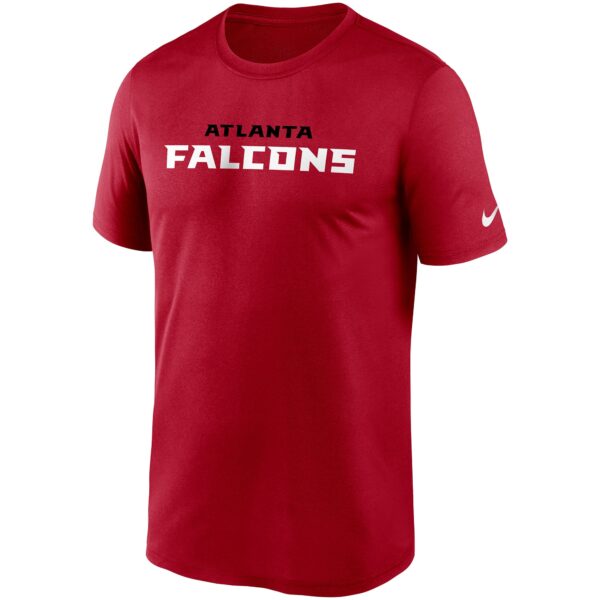 Men's Nike Red Atlanta Falcons Fan Gear Legend Wordmark Performance T-Shirt - Image 2