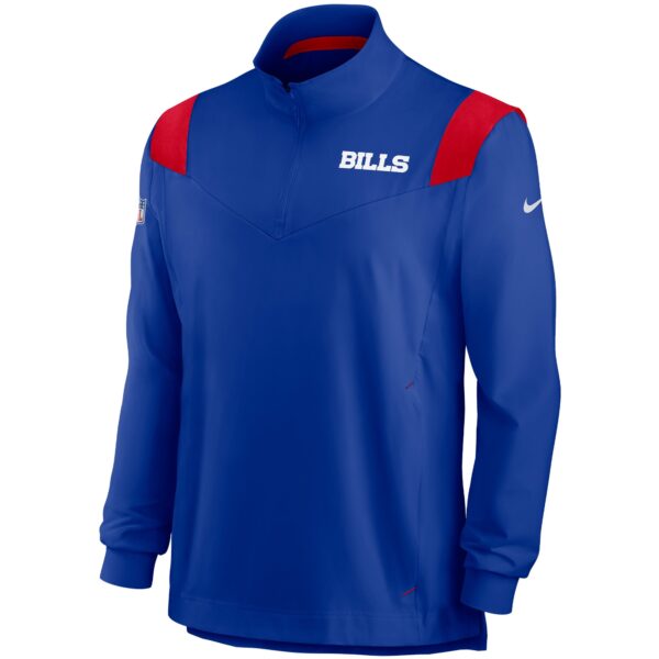 Men's Nike Royal Buffalo Bills Sideline Coaches Repel Quarter-Zip Jacket - Image 2