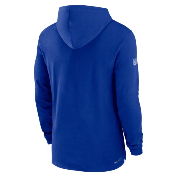 Men's Nike Royal Buffalo Bills Sideline Performance Long Sleeve Hoodie T-Shirt - Image 3