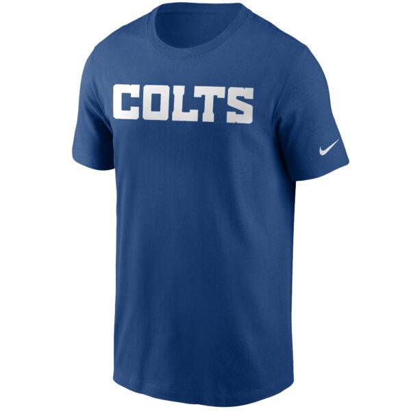 Men's Nike Royal Indianapolis Colts Team Wordmark T-Shirt - Image 2