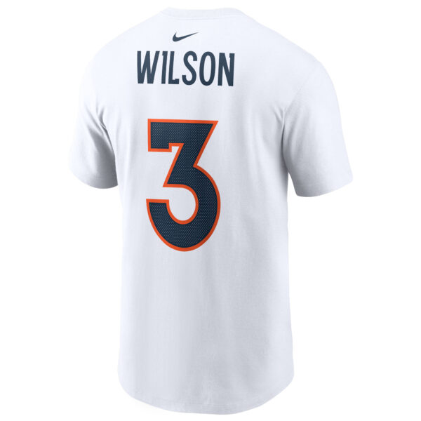 Men's Nike Russell Wilson White Denver Broncos Player Name & Number T-Shirt - Image 3