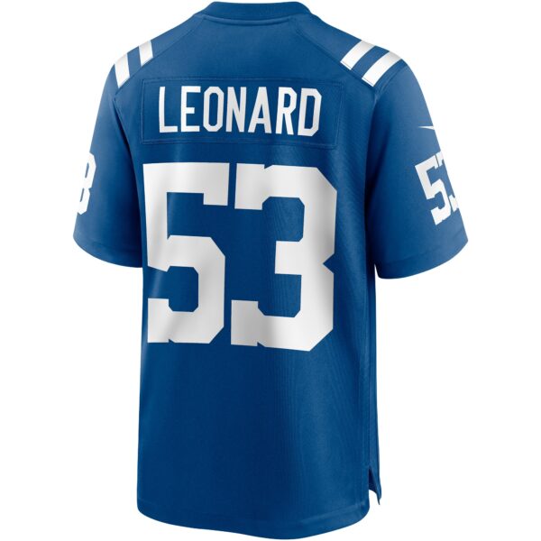 Men's Nike Darius Leonard Royal Indianapolis Colts Game Player Jersey - Image 3