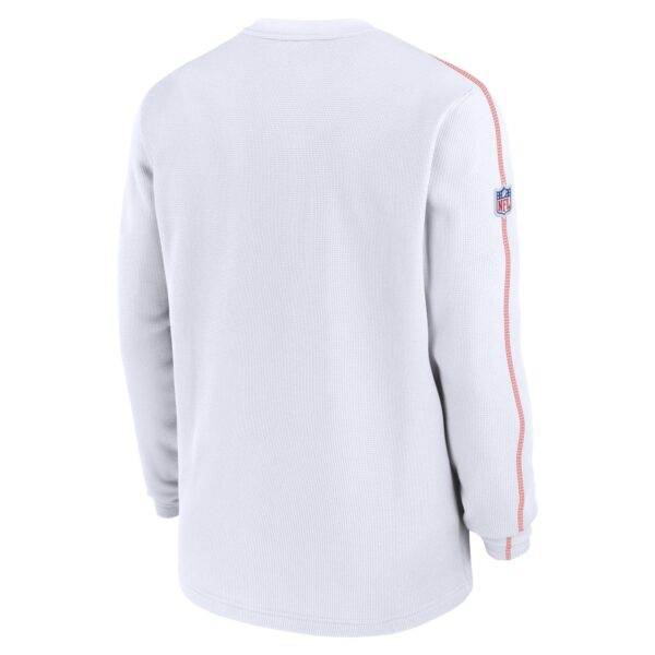 Men's Nike White Cleveland Browns Alternate Logo Coach Long Sleeve Top - Image 3