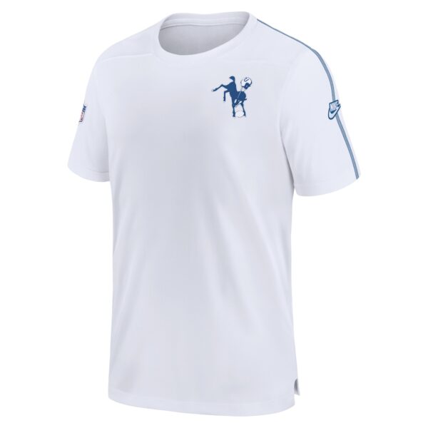 Men's Nike White Indianapolis Colts Sideline Alternate Logo Coach Performance Top - Image 2
